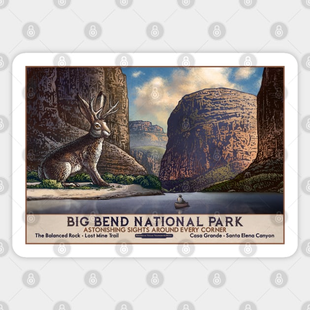 Big Bend Jackalope Sticker by ChetArt